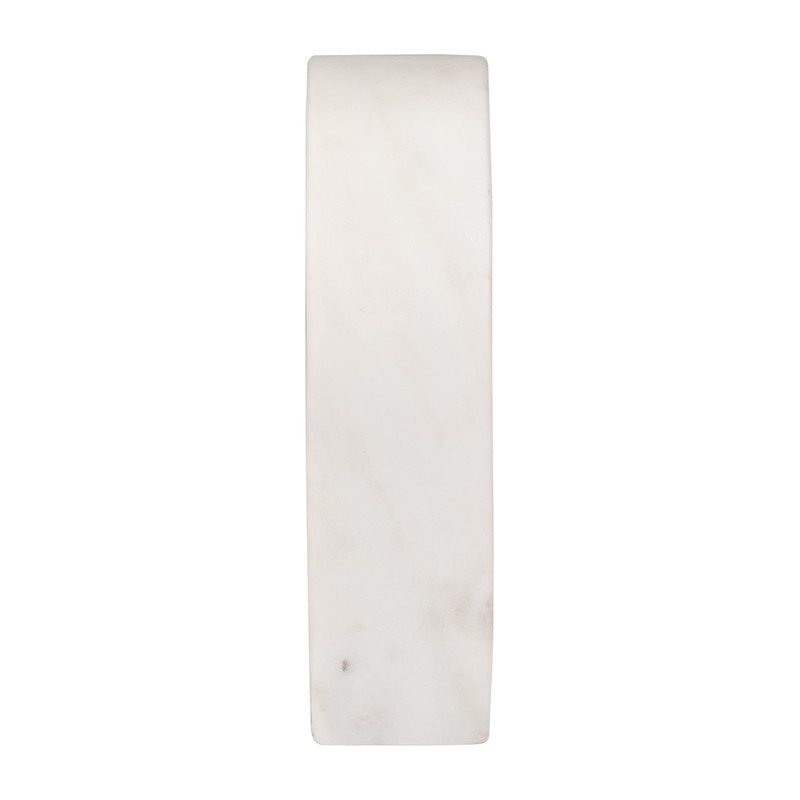 Sagebrook Home Marble, 6" H Horseshoe Tabletop Decor White, Horseshoe,