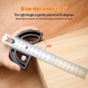 Antesen 12in Angle Gauge Measurement Woodworking Scribing Angle Ruler Precision