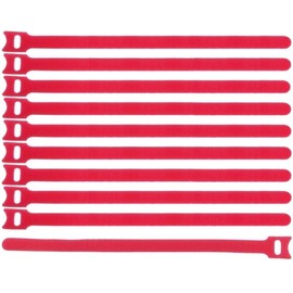 500 x Velcro Cable Ties 300 x 28 mm Red - Velcro Cable Ties - Resealable / Reusable (500, 300 x 28 mm Red)