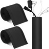 2 Pcs 120" Cable Management Sleeve Neoprene Cord Organizer Reversible