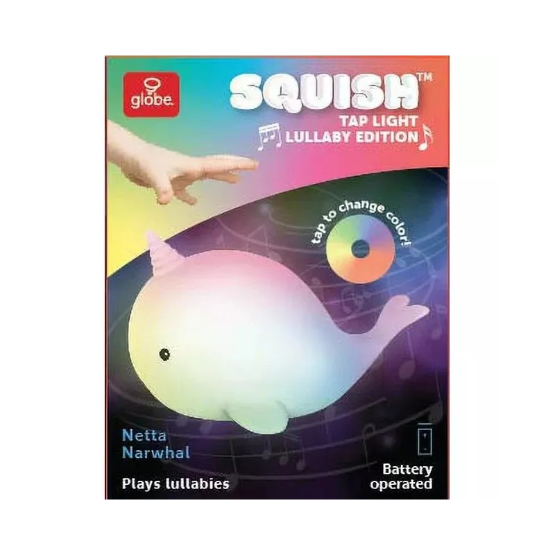 Globe Electric LED Narwhal Rechargeable Silicone Clip-On Kids Night Light