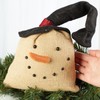 Factory Direct Craft Primitive Weighted Burlap Snowman Head for Rustic