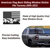 Zhizhong Back Middle Window Decal Fit 2005-2015 Tacoma, American Flag