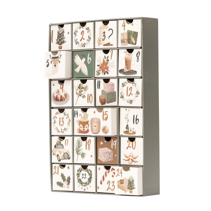 DIY Advent Calendar 24 Days 1-24 Drawing Christmas Countdown (Light