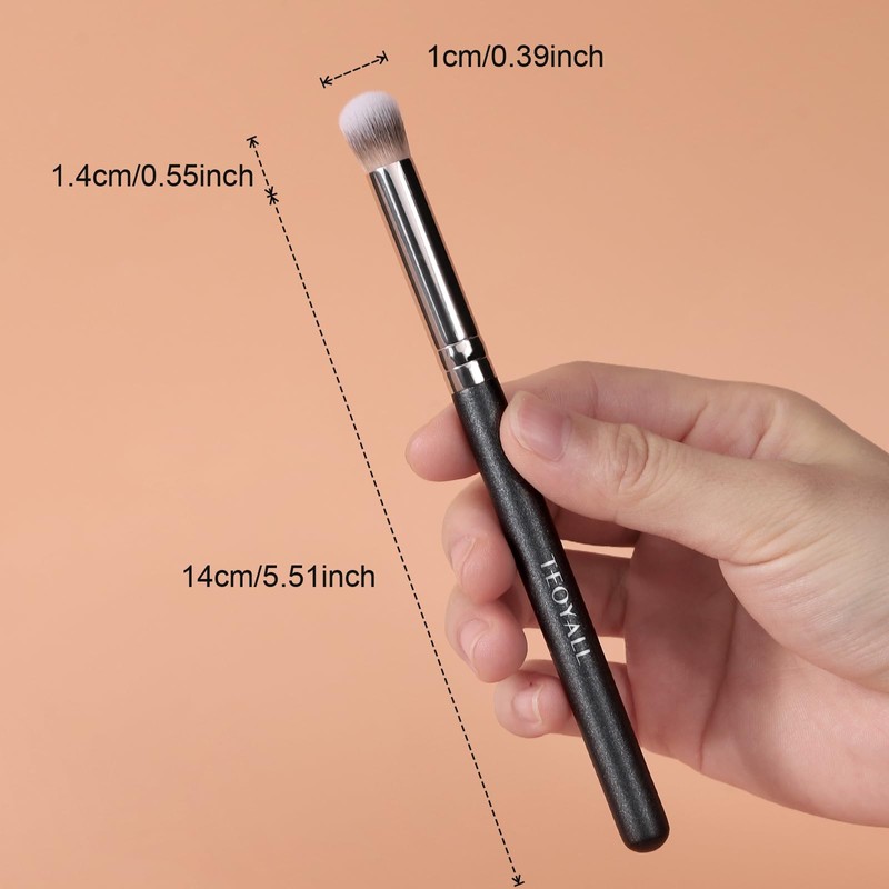 TEOYALL Eyeshadow Blending Brush, Soft Dense Synthetic Bristles Crease Brush