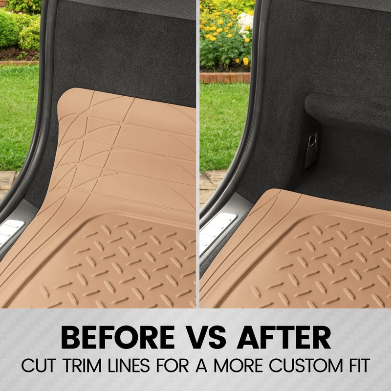 BDK Heavy Duty Rubber Cargo Mat Liner - All-Weather Trunk
