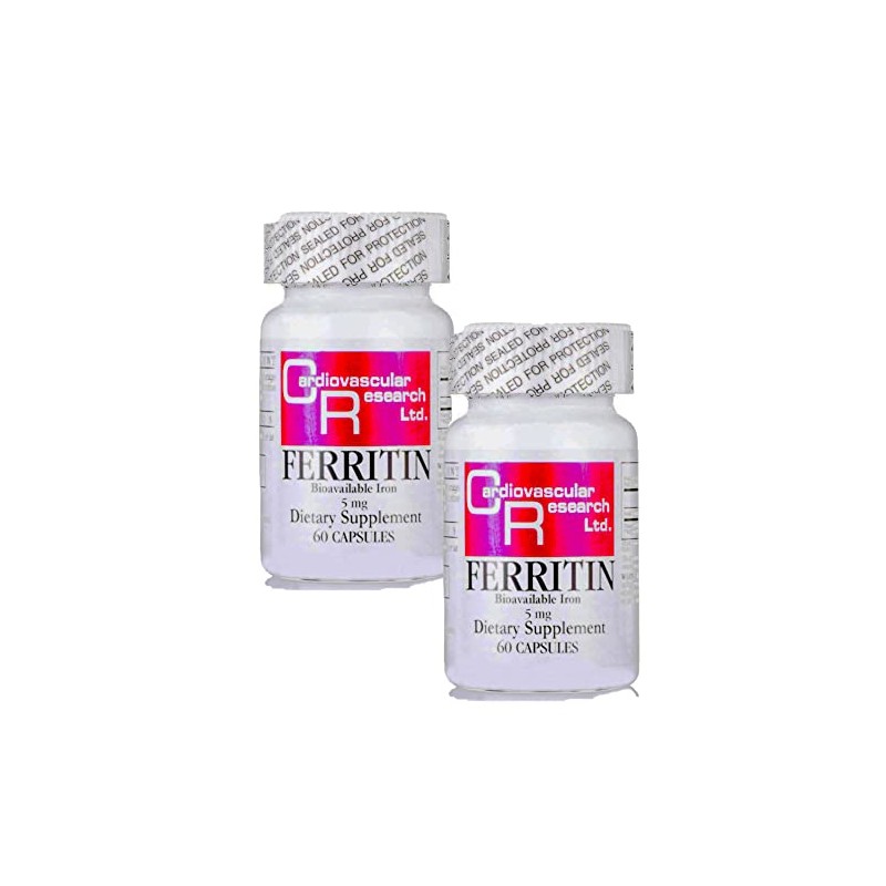 Cardiovascular Research Ferritin (bioavailable Iron), 60 Count (Pack of 2)