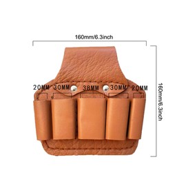 TorSor Tool Holder with Belt Loop Heavy Duty Genuine Leather Plier Holster 5 Pocket Waist Utility Pouch Organizer for Screwdriver Wrench Wire Stripper Knife Cutter Hammer Hatchet Electrician Handyman