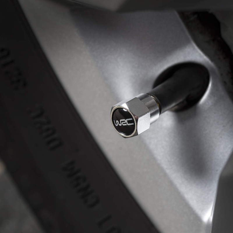 WRC 73249 Valve Caps, Aluminium, Black, Set of 5