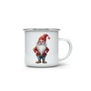 MAXIKIWI Langlebige Emaille-Kaffee- oder Tee-Camping-Tasse für drinnen und draußen, Weihnachtsfeen-Motiv,