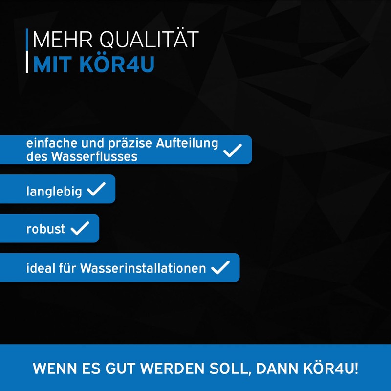 kör4u 3/4" Brass Y Splitter 2 Way Water Connector Y
