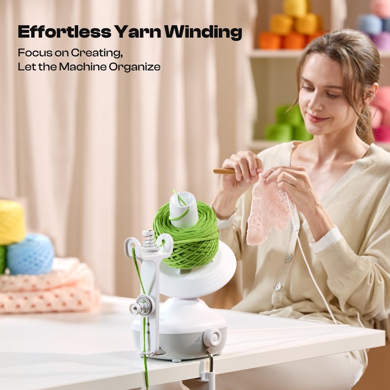 Caydo Yarn Winder, Electric Wool Winder for Crocheting Compact Portable