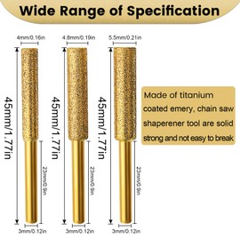 Stone Carving Set Diamond Burr Bits Compatible with Dremel, 9PCS Polishing Kits Rotary Tools Small Long Cone Accessories with 1/8’ Shank for Carving, Engraving, Grinding, Rocks, Jewelry, Glass（Gold)