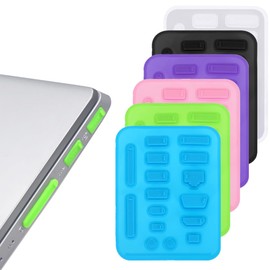 SamHeng 96 Pcs Anti-Dust Cover Plugs for Laptop Computer, Commonly Used 10 Types of Laptop Port Dust Caps Stoppers for USB Female Plug, Type C Port, SD Card Port, HDMI RJ45 and Headphone Ports