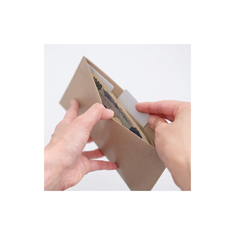 [Wrinkles] Flat Wallet, Japanese Paper (Black), Black