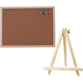 NUOLUX Cork Board Double-Sided Tabletop Bulletin Board 30x20cm Cork Board Felt Letter Board Schedule Board Pinboard Calendar Message Board Sign Easel Letter Board for Room/Cafe/Office/Restaurant/School Message Photo Decorative Board