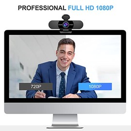 eMeet Cámara Web C960 1080P con 2 Micrófonos con Cancelación de Ruido, Corrección Automática de Luz, para Computadora Vista de 90°, USB Plug&Play para Transmisión en Vivo, Conferencia, Videollamada