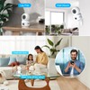 ENSTER 2K Indoor Camera for Home Security, Dual Lens Pet/Dog/Baby