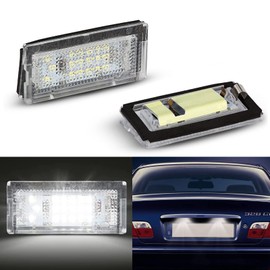 OZ-LAMPE Valentine's Day LED Number Plate Light with CAN Bus, LED Licence Plate Light, Pack of 2, 18 x 2835 SMD