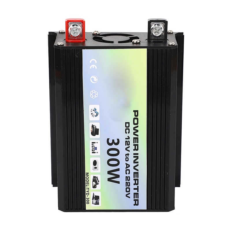 Power Inverter 300W 1 Universal Socket 2 USB Port Smart