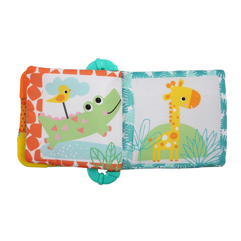 Bright Starts crinkle effect fabric picture book with teething corners