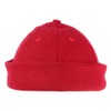 Docker Hat Red Wool Felt for Men and Women Winter