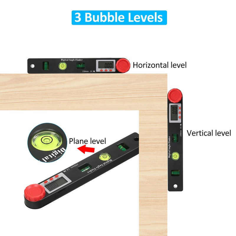 Digital Protractor Ruler Angle Finder, Protractor Ruler Level Tool, Multifunction