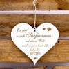 Heart Engraved Sign with Saying - Beste Stiefmama Stiefmutter der