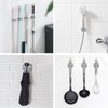 PAMIYO Broom Holder Wall 8 Pieces Tool Holder Hook Rail