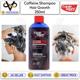 Triple Eight Caffeine Shampoo 250ml Keratin Protein Hair Growth All Hair Types
