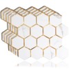 Diflart Peel and Stick Kitchen Backsplash Tiles Gold and White