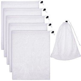 6 Pack Vacuum Pool Cleaner Fine Mesh Bag 9 x 13.8 Inch Nylon Pool Vacuum Net Bag Replacement Bag for Pool Leaf Vacuum for Pool Spa Jet Vacuum Pool Cleaner Inground and Above Ground Swimming Pools