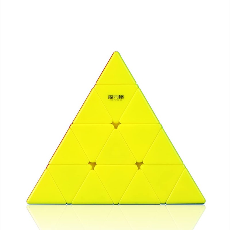 Bukefuno QY Toys Pyramid 4x4 Magic Cube Stickerless, MoFangGe 4x4x4