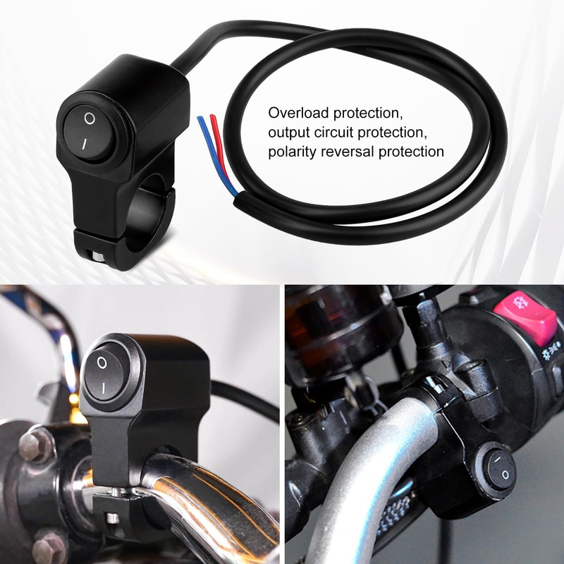 SOLLON 12 V Motorcycle Switch Handlebar 22 mm Motorcycle Switch