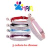 THAIN Rhinestones Cat Dog Collar Soft Velvet Safe Adjustable Collar