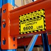 Pallet Rack Capacity Labels 3×4 Inch Caution MAX Load/Shelf LBS