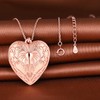 MicLee Locket Photo Heart Necklaces for Women Girl 925 Sterling