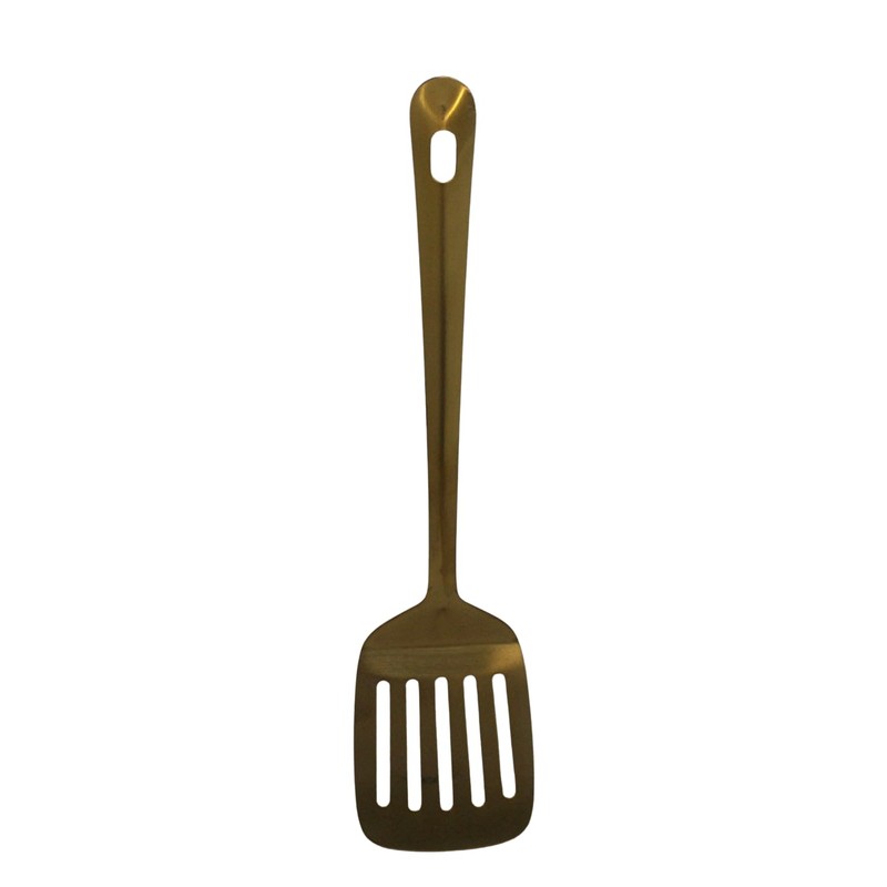 5-Piece Gold-Plated Stainless Steel Kitchen Utensil Set – Skimmer, Ladle,