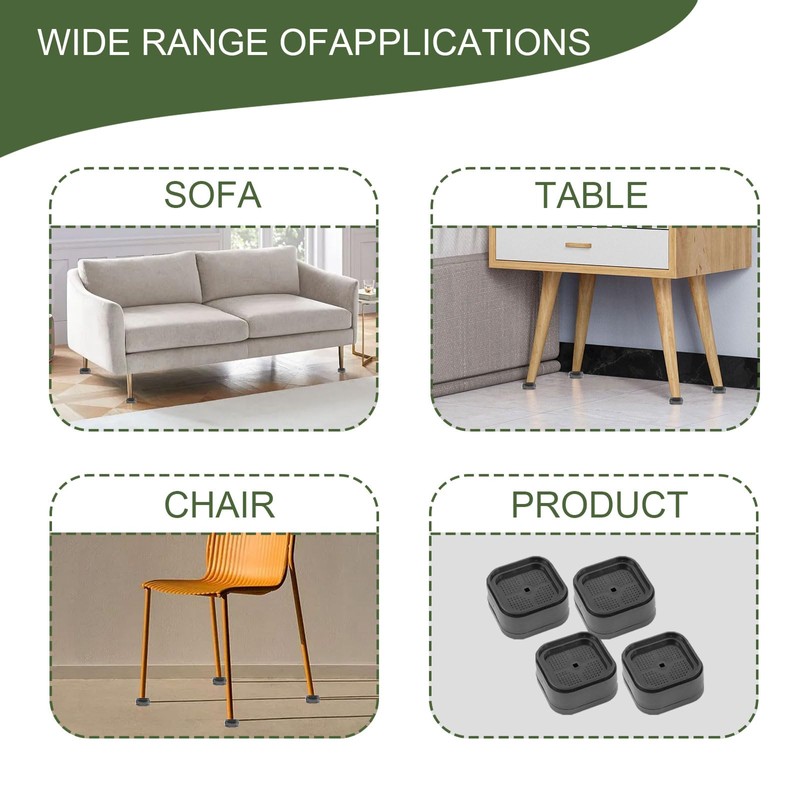 12Pcs Furniture Risers, 2 Inch Raisers Lifter for Sofas, Heavy
