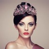 IRYCSSCE birthday princess pink crown for women