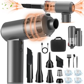 Airifypro Vac Car Vacuum Cleaners, Little Folding Handheld Vacuum Portable Cordless with LED Light, 3 in 1 15000Pa Strong Suction Wireless Blower and Sucker for Home, Car, Pet Hair, Keyboard #Grey