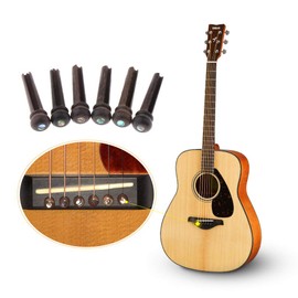 Alnicov 6PCS Guitar Bridge Pins,Rosewood Pins,Guitar Replacement Parts