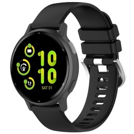 Compatible with Garmin Venu 3S Band, 18mm Width Silicone Replacement Bands for Garmin Venu 3S/ Venu 2S/ Forerunner 265S / 265S Music / 255S / 255S Music Smartwatch (Black)