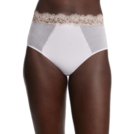 Skarlett Blue Women's Entice Lace High Waisted Brief 378240, White/Nylon, M