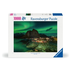 Ravensburger Puzzle 12000357 - Aurora Borealis Norway, Northern Lights over Hamnoy - 1000 Pieces Puzzle for Adults and Children from 14 Years, Puzzle with Norway Motif