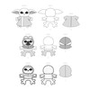 Simplicity Plush Alien Sewing Pattern Kit, Code S9515, 18 Inches,