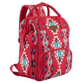 Wrangler Western Diaper Bag Aztec Backpack Organized Daypack-Cowgril Fashion:_Cherry