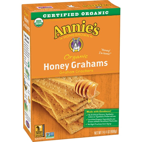 Annie's Organic Honey Graham Crackers, 14.4 oz. Box (Pack of 4)