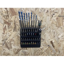 Bit Wall Mount Holder for 50 Bits Tool Wall Mounting Including Screws