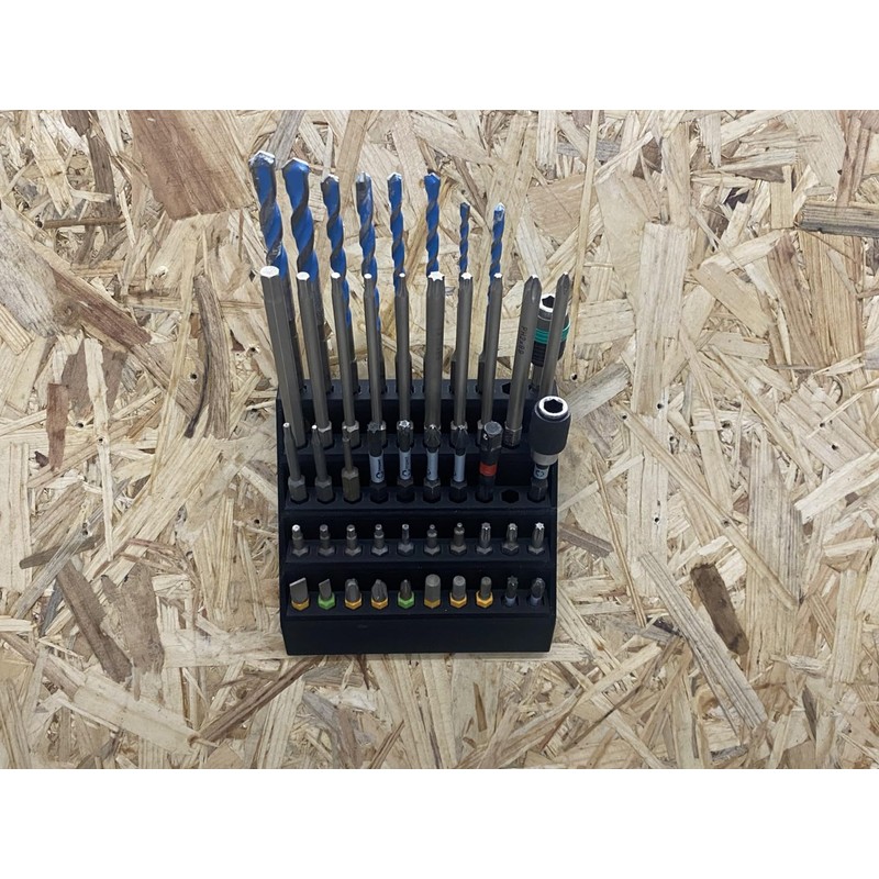 Bit Wall Mount Holder for 50 Bits Tool Wall Mounting
